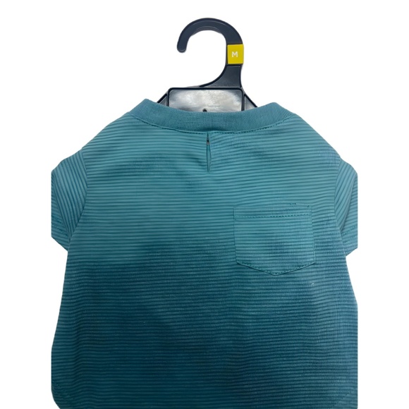 (NWOT) Reddy Teal Blue Tee Striped Jersey Crewneck Dog T-Shirt – Medium - Picture 2 of 4